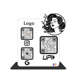 Smart NFC 3-in-1 Tabletop Standee For Salons & Beauty Parlours - Girl