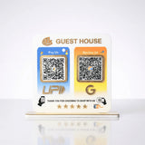 Smart NFC 2 QR Standee | UV Printed | Theme Based | White