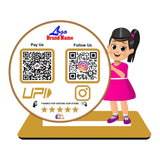 Smart NFC 2 QR Standee with lamp | UV Printed
