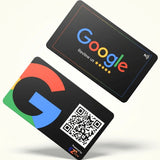 Google Review NFC & QR Card | Custom logo & Design Available | Black