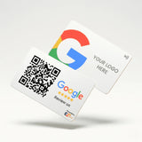 Google Review NFC & QR Card | Custom logo & Design Available | White