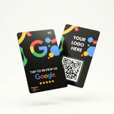 Google Review NFC & QR Card - Custom logo & Design Available | Black