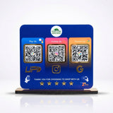 Smart NFC 3 QR Standee | UV Printed | Theme Based | Blue